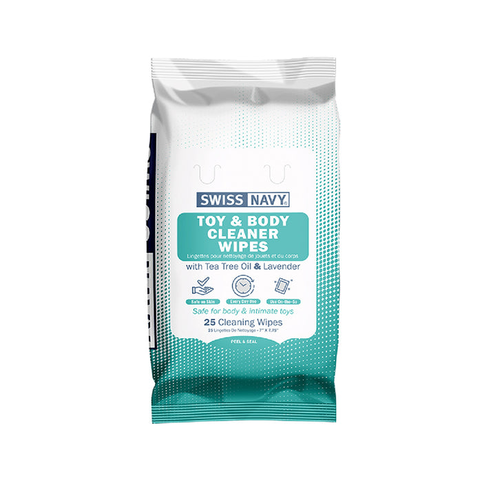 Swiss Navy Toy and Body Cleaner Wipes 25 ct/1 Pack