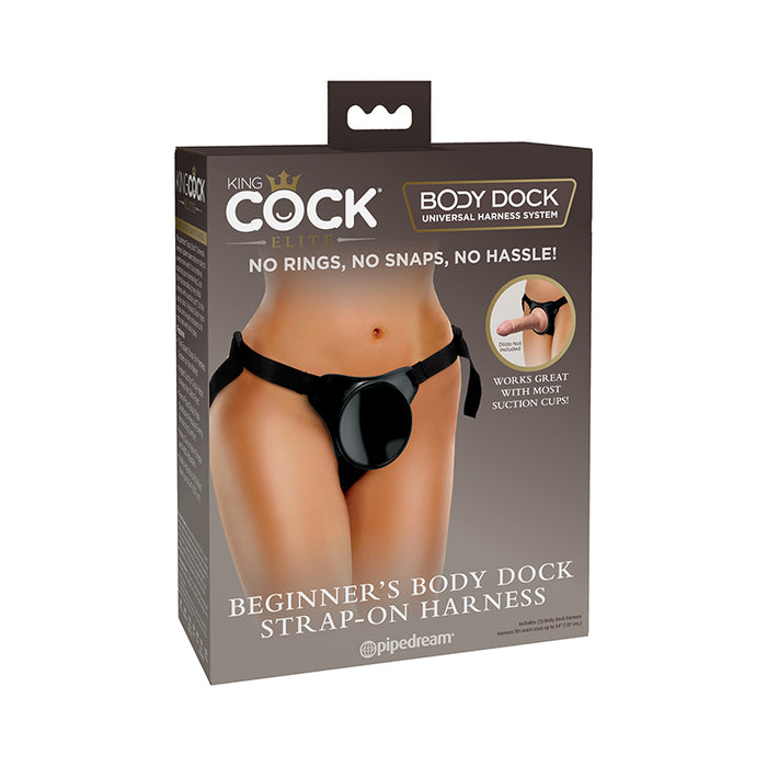 Pipedream King Cock Elite Beginner's Body Dock Strap-On Harness Black