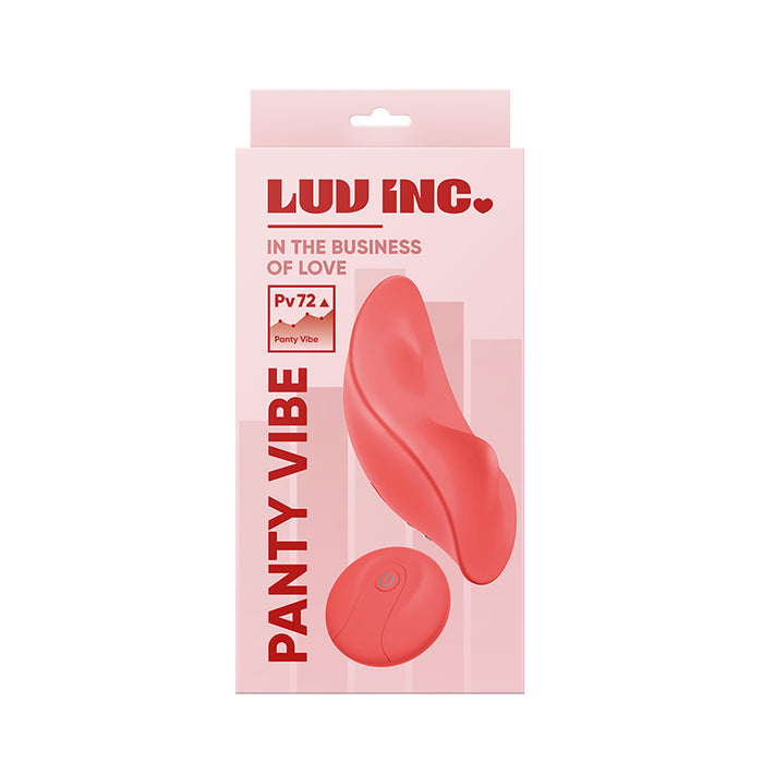 Luv Inc Pv72 Panty Vibe | Rechargeable With Wireless Remote| Wearable Silicone Coral Panty Vibrator 