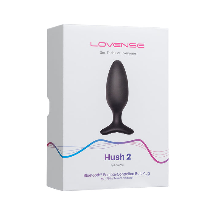 Lovense Hush 2 Bluetooth Remote-Controlled Vibrating Butt Plug M 1.75 in.