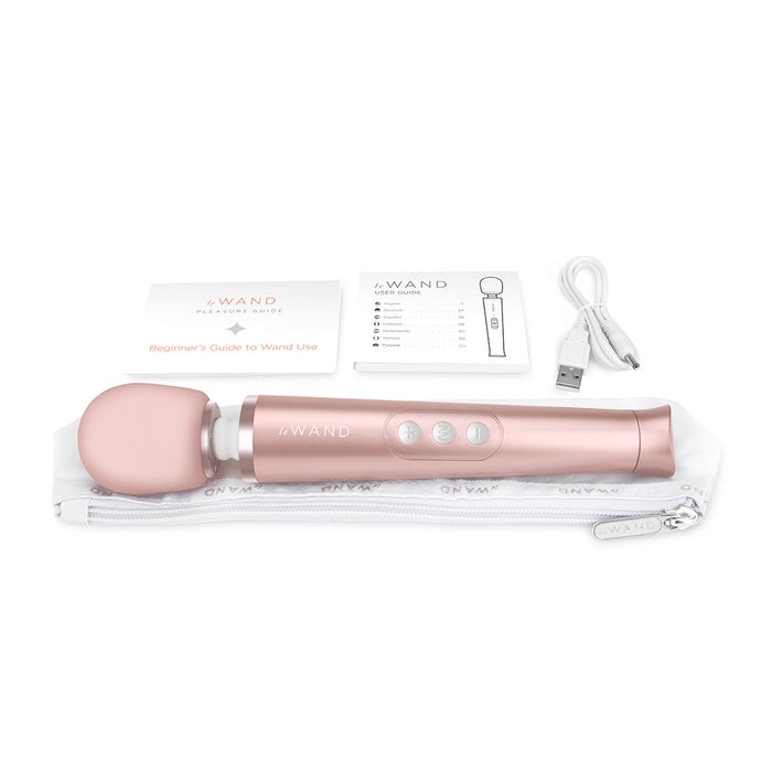 Rose Gold Wand With 6 Vibration Patterns | Convenient Travel Case | USB Rechargeable Vibe