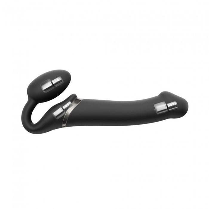 Dual Clitoris And G-Spot Stimulation Vibrator | Strap-On-Me Silicone Vibrating Dildo