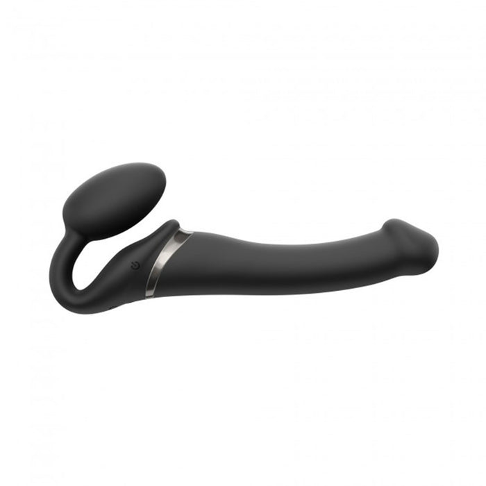 Strap-On-Me In Black And Medium Size Vibrating Strap On | Strapless Strap-On Vibrating Dildo