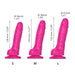 Aesthetic And Sophisticated Dildo In Fuchsia For Pleasure In Style | Hundred Percent Waterproof Large Dildo By Strap-On-Me