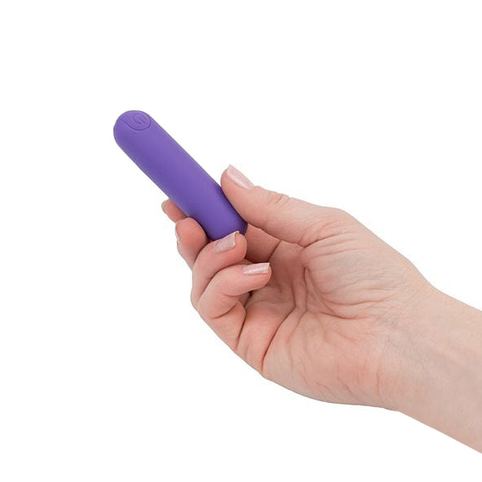 Power Bullet Essential 3.5in Rechargeable Purple - Model Holding Vibrator