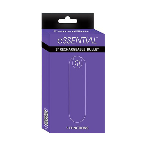 Power Bullet Essential 3.5in Rechargeable Purple - Packaging
