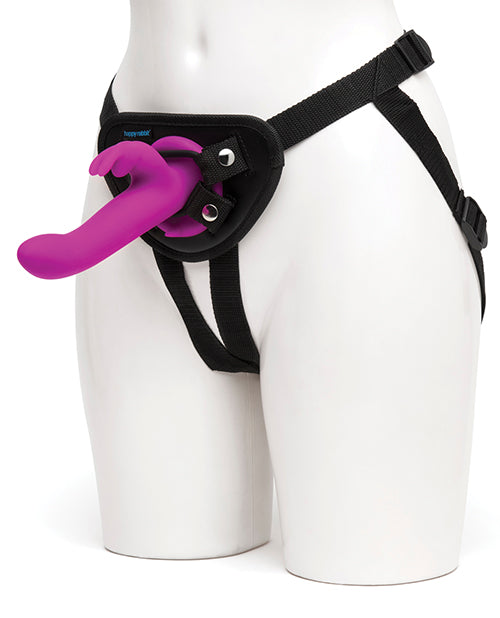 Happy Rabbit Rechargeable Vibrating Strap On Harness Set | Couples Co. Happy Rabbit Rechargeable Vibrating Strap On Harness Set | Couples Co.