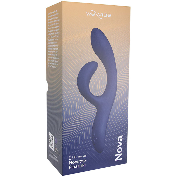 We-Vibe Nova 2 Rechargeable Flexible Silicone Rabbit Vibrator Midnight Blue