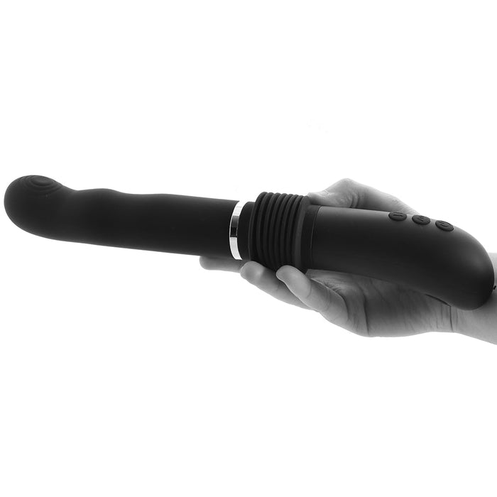 Evolved G-Force Thruster Rechargeable Silicone Thrusting Vibrator With Suction Cup Attachment Black