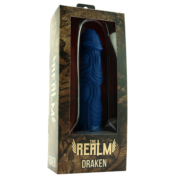 Blush The Realm Draken 7.5 in. Silicone Lock On Fantasy Dildo Blue