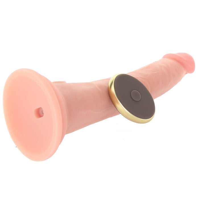 Pipedream King Cock Elite 7 in. Vibrating Dual Density Silicone Cock Rechargeable Remote-Controlled Realistic Dildo With Suction Cup Beige