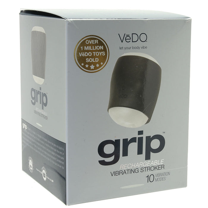 Grip Rechargeable Vibrating Sleeve Black