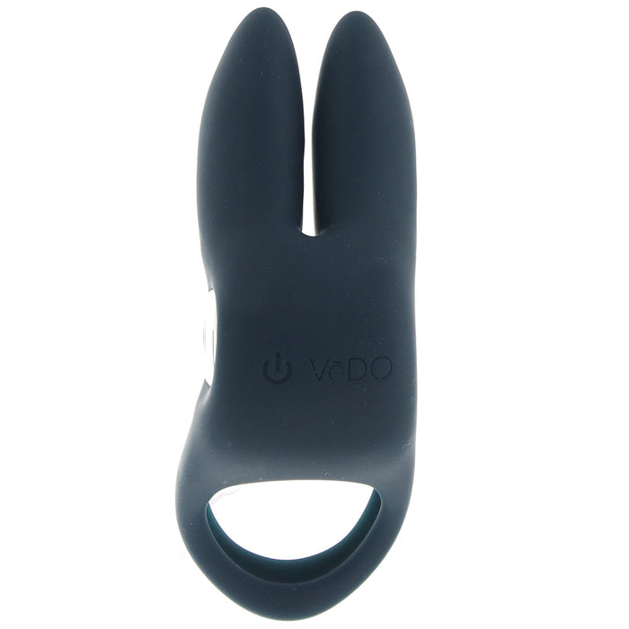 Vedo Sexy Bunny Rechargeable Vibrating C-Ring Black Pearl