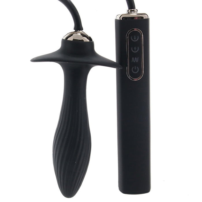 Pipedream Anal Fantasy Elite Collection Rechargeable Silicone Auto-Throb Inflatable Vibrating Plug Black