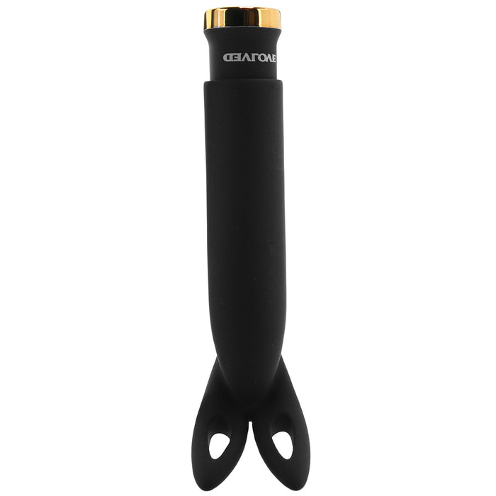 Evolved Four Play Rechargeable Silicone Bullet Vibrator and 3-Piece Sleeve Set Black
