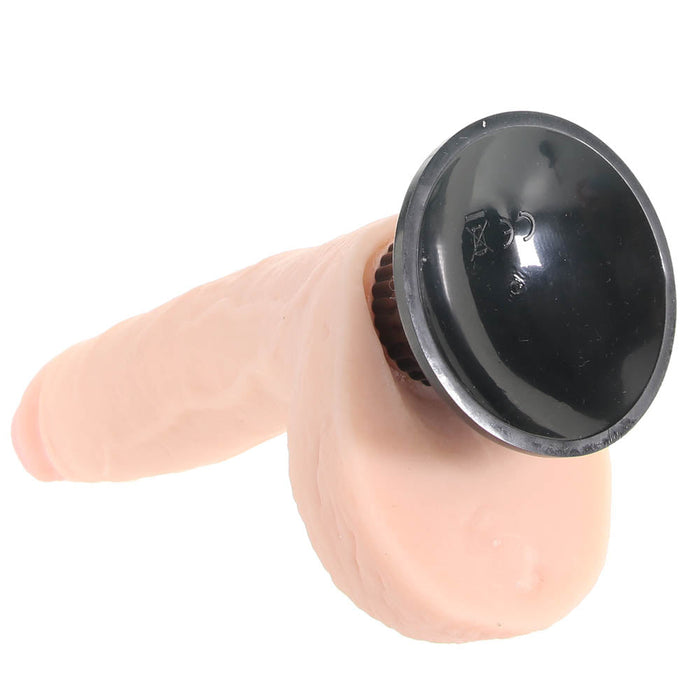 Pipedream Real Feel Deluxe No. 7 Realistic 9 in. Vibrating Dildo With Balls and Suction Cup Beige