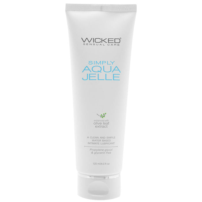 Wicked Simply Aqua Jelle Water Based Lubricant 4 oz.