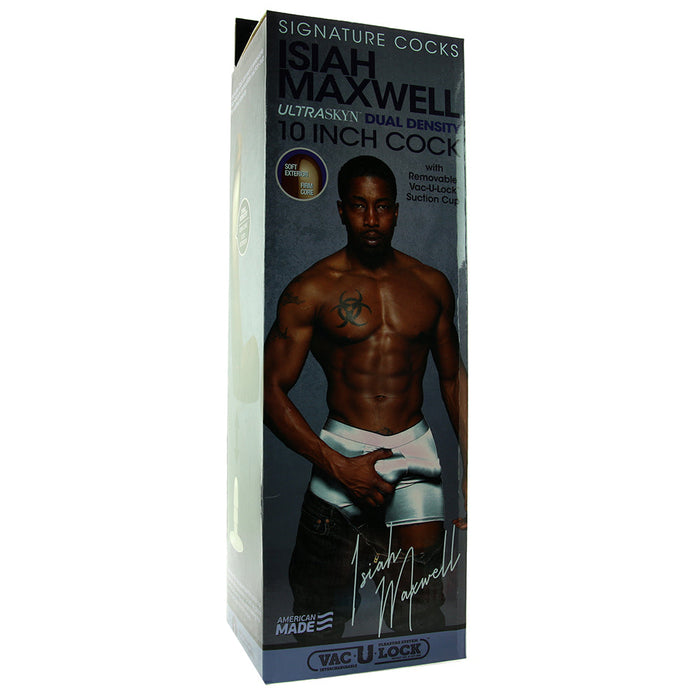 Signature Cocks Isiah Maxwell 10 Inch ULTRASKYN Cock with Removable Vac-U-Lock Suction Cup Chocolate