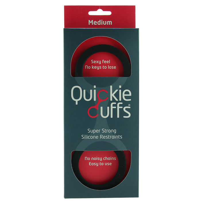 Quickie Cuffs Super Strong Silicone Restraints | Easy-To-Use Black Handcuffs