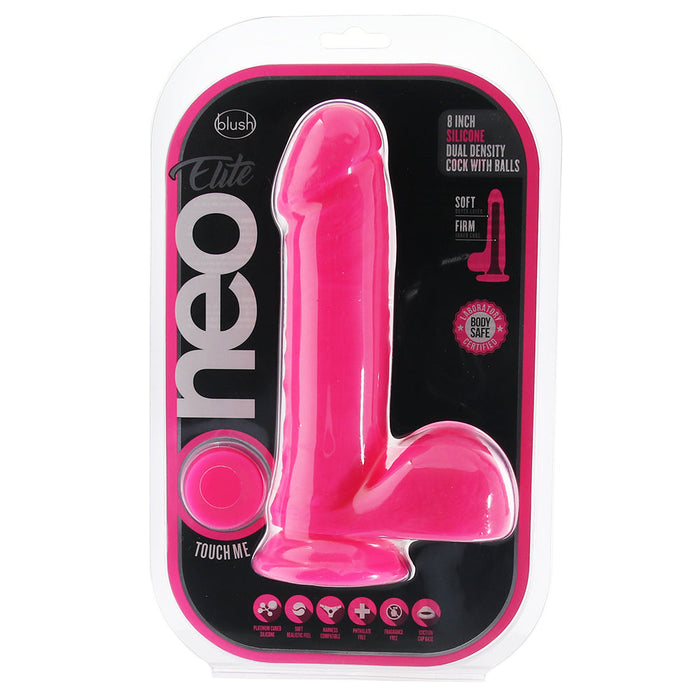 Blush Neo Elite Roxy Rechargeable Remote-Controlled 8 in. Silicone Gyrating Dildo with Balls & Suction Cup Pink | Couples Co. Blush Neo Elite Roxy Rechargeable Remote-Controlled 8 in. Silicone Gyrating Dildo with Balls & Suction Cup Pink | Couples Co.