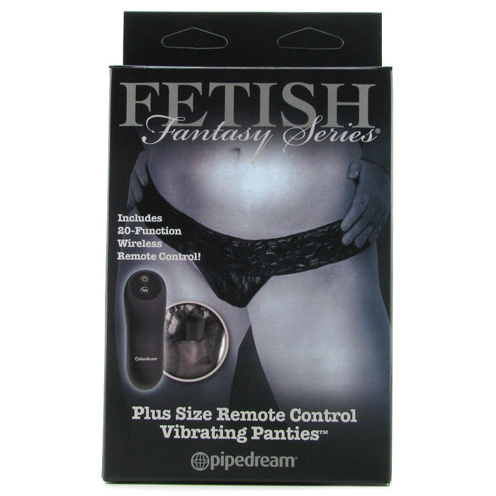 Pipedream Fetish Fantasy Series Limited Edition Plus Size Remote Control Vibrating Panties Black