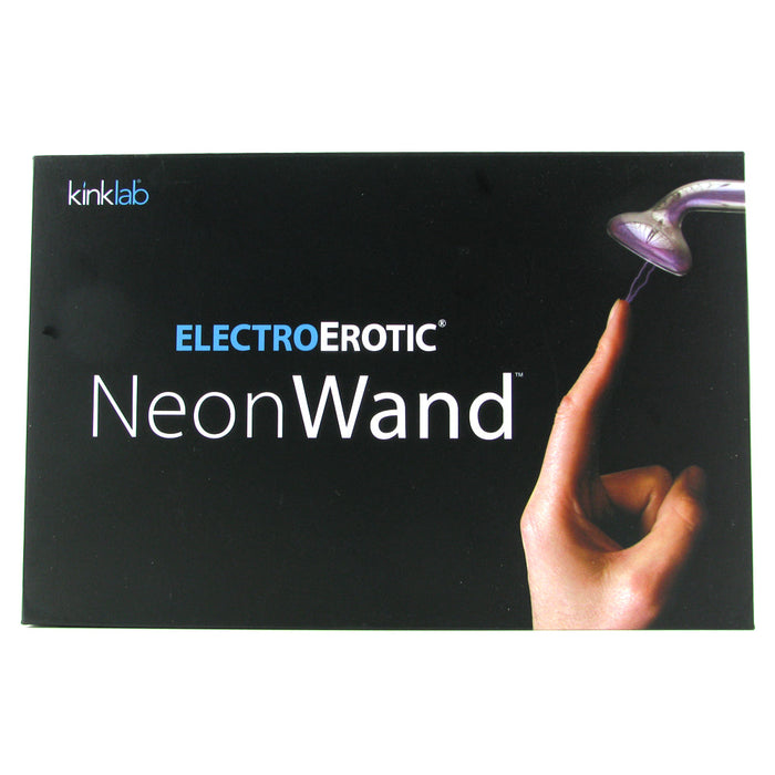 KinkLab Neon Wand Electrosex Kit ( White handle/Purple Elec)