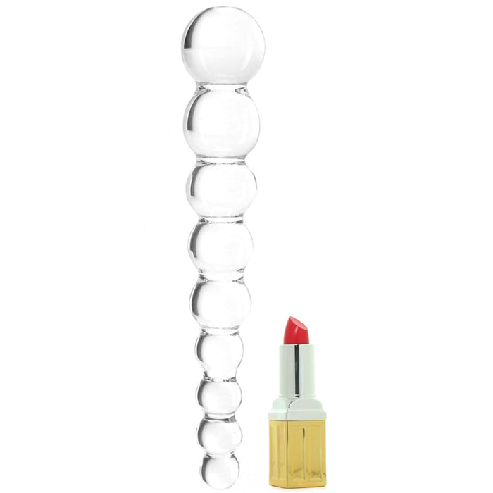 8.5 Inches Clear Glass Massager | Hot And Cold Plays | Body-Safe Icicles No. 2  Dildo