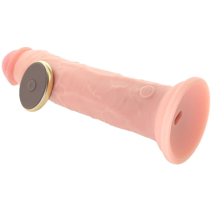 Pipedream King Cock Elite 9 in. Vibrating Dual Density Silicone Cock Rechargeable Remote-Controlled Realistic Dildo With Suction Cup Beige