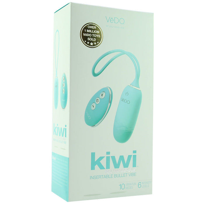 Vedo Kiwi Rechargeable Insertable Tease Me Turquoise Bullet