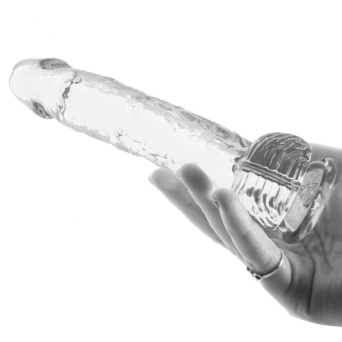 RealRock Crystal Clear Realistic 6 in. Dildo With Balls and Suction Cup Clear
