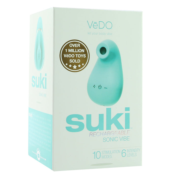 Vedo Suki Sonic Suction Rechargeable Vibrator Tease Me Turquoise