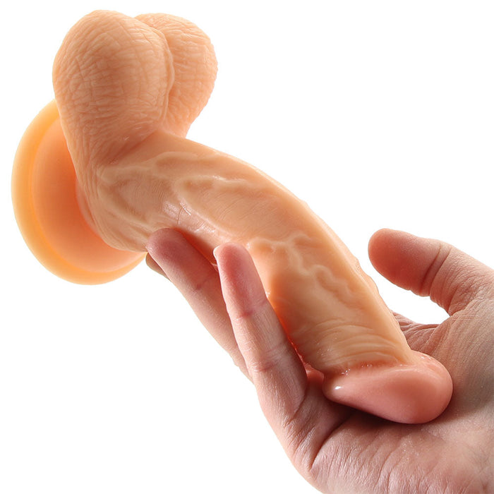 All American Whoppers 6.5in. Curved Dong with Balls | Dildo | G-Spot