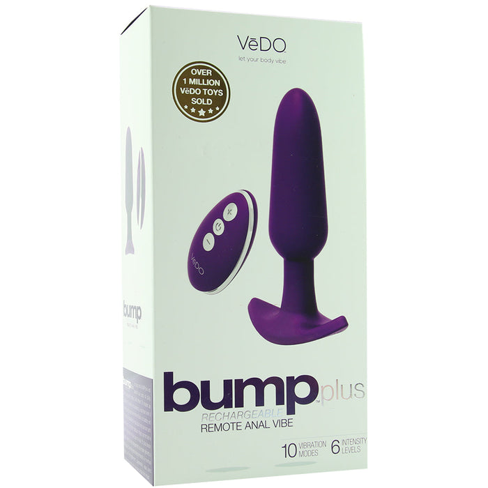 Bump Plus Rechargeable Remote Control Anal Vibe Purple