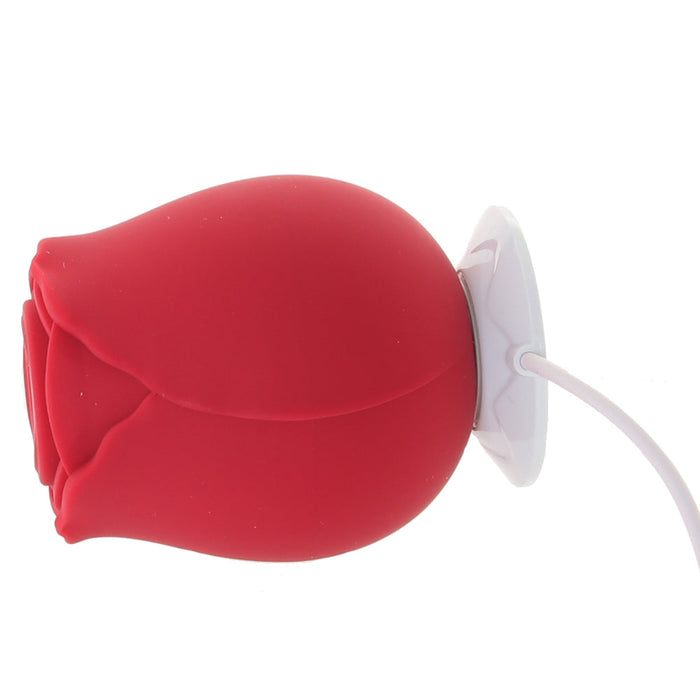 Adam & Eve Eve's Ravishing Rose Clit Pleaser Rechargeable Silicone Clitoral Stimulator Red