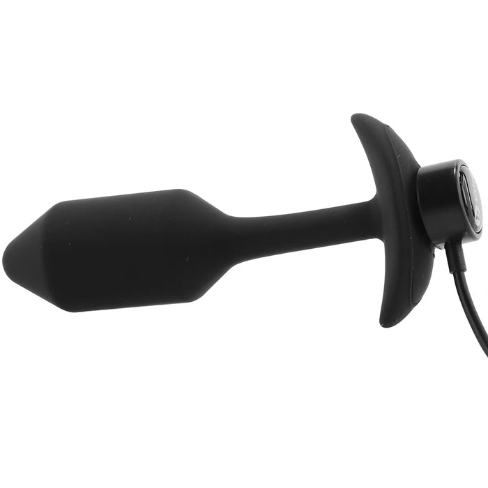 b-Vibe Vibrating Snug Plug 2 Rechargeable Weighted Silicone Anal Plug Black