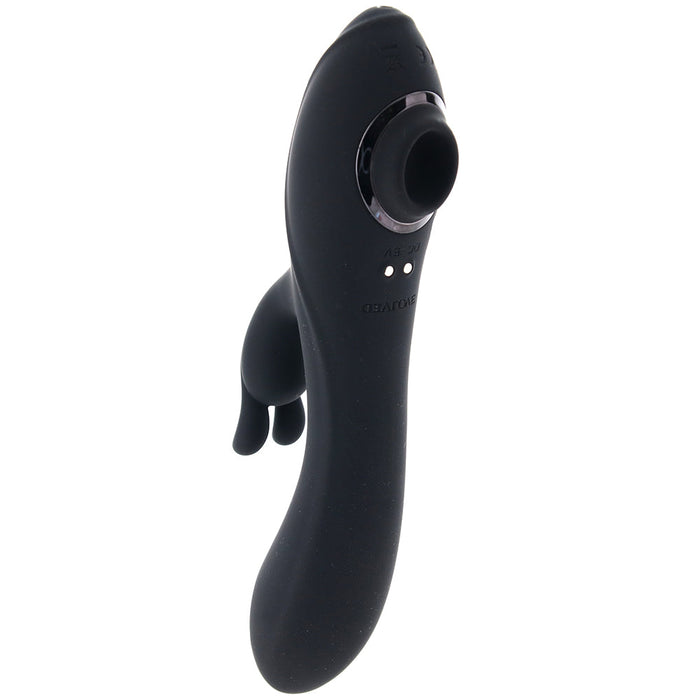 Evolved Rabbit Hole 3-in-1 Rechargeable Triple Stimulation Silicone Suction Vibrator Black