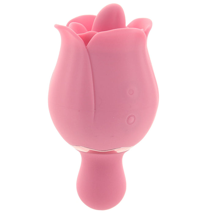 9-Speed Flicking Tongue Rose Vibrator | Rechargeable Dual-Ended Experience