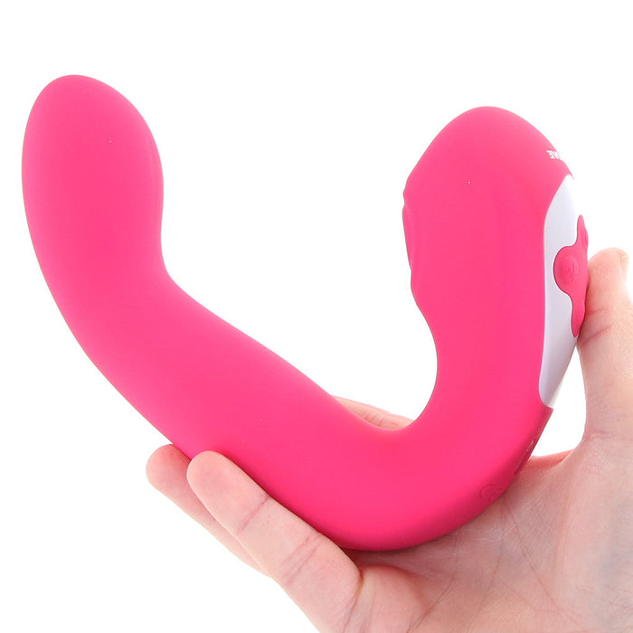 Evolved Buck Wild Rechargeable Silicone Dual Stimulator Pink