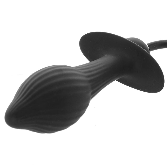 Pipedream Anal Fantasy Elite Collection Rechargeable Silicone Auto-Throb Inflatable Vibrating Plug Black