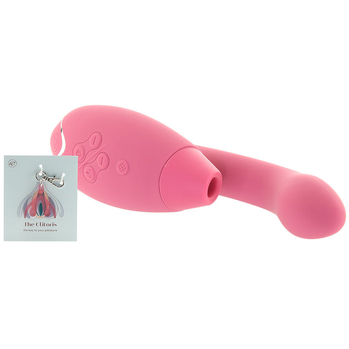 Womanizer Vibe | Rechargeable Clit Sucker Vibrator | Pink Dual Stimulation Sex Toy For Her