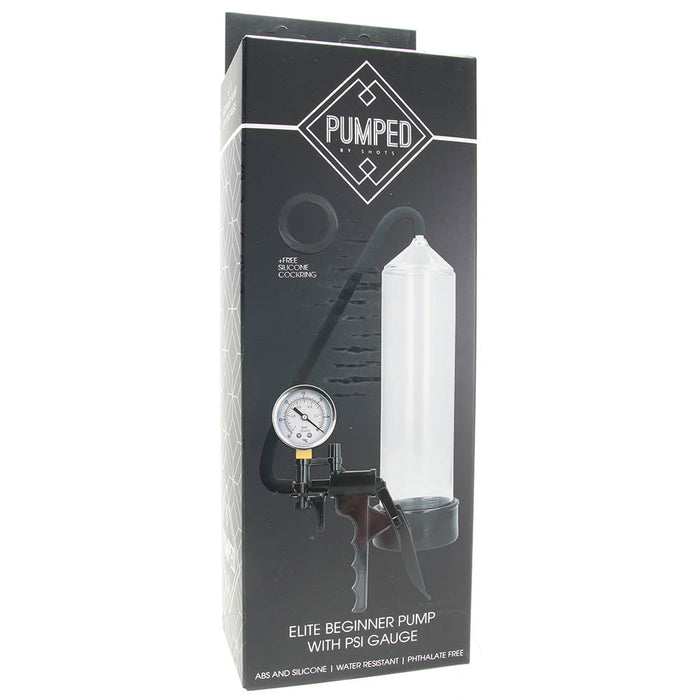 Shots Pumped Elite Beginner Pump With PSI Gauge Clear