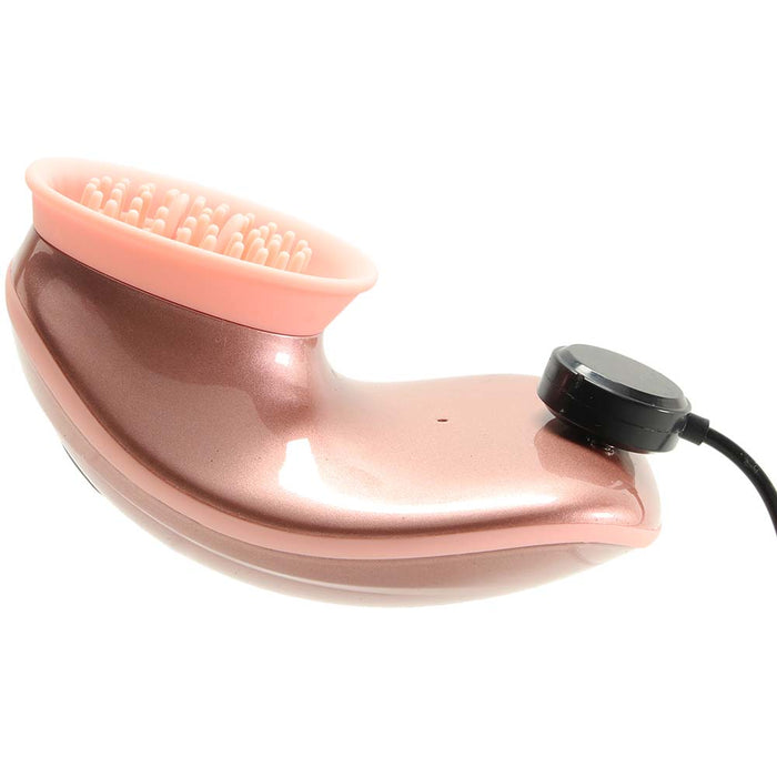 Shots Twitch Innovation Rechargeable Hands-Free Suction & Vibration Toy Rose Gold