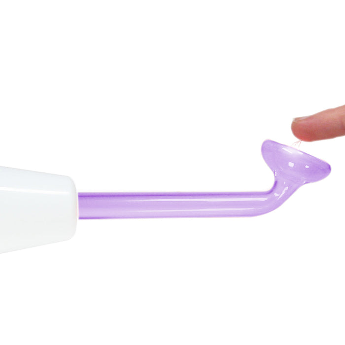 KinkLab Neon Wand Electrosex Kit ( White handle/Purple Elec)
