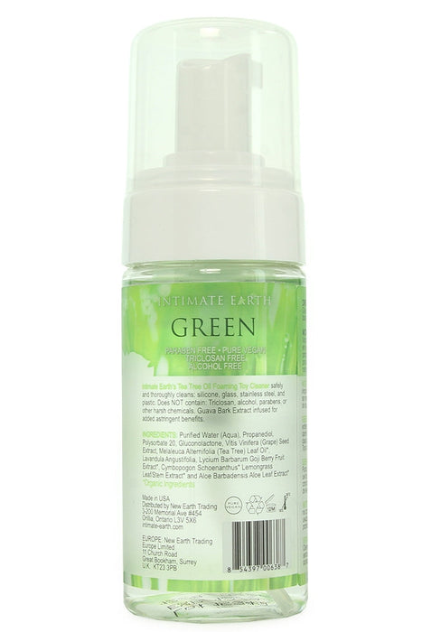 Intimate Earth Green Foaming Toy Cleaner with Tea Tree Oil 3.4 oz.