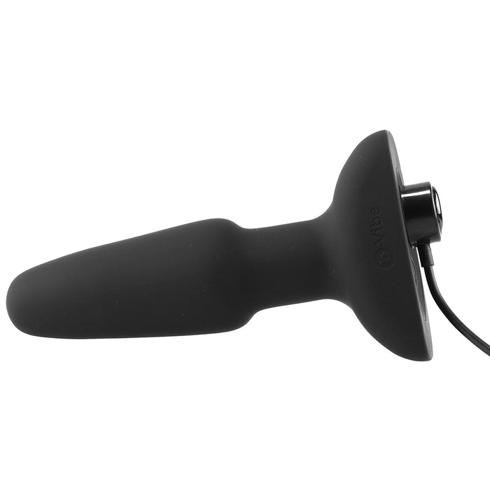 b-Vibe Rimming Rechargeable Remote-Controlled Vibrating Silicone Anal Plug with Rotating Beads Black