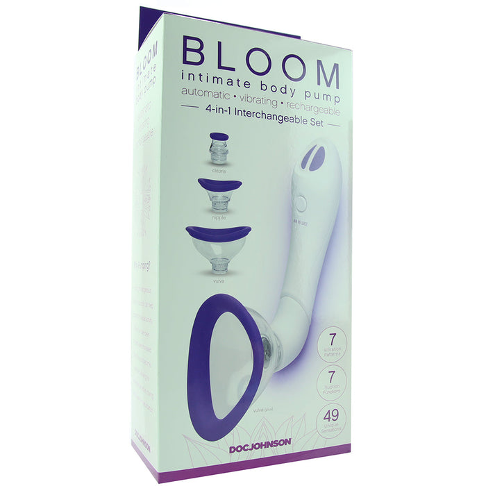 Bloom - Intimate Body Pump - Automatic - Vibrating - Rechargeable Purple/White | Pussy Pump
