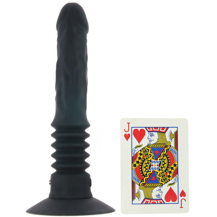 Pipedream Anal Fantasy Elite Collection Rechargeable Silicone Vibrating Ass Fucker 12 in. Thrusting Dildo With Suction Cup Black