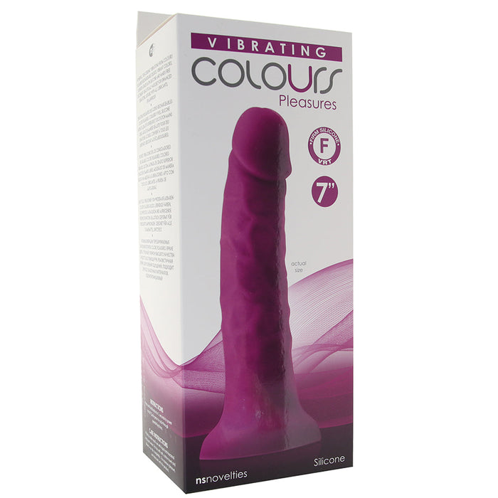 Colours Pleasures 7 in. Vibrating Dong Purple | Dildo