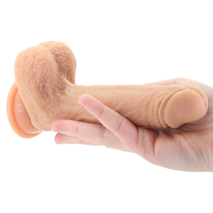 Blush Dr. Skin Silicone Dr. Grey Rechargeable Remote-Controlled 7 in. Thumping Dildo with Balls & Suction Cup
