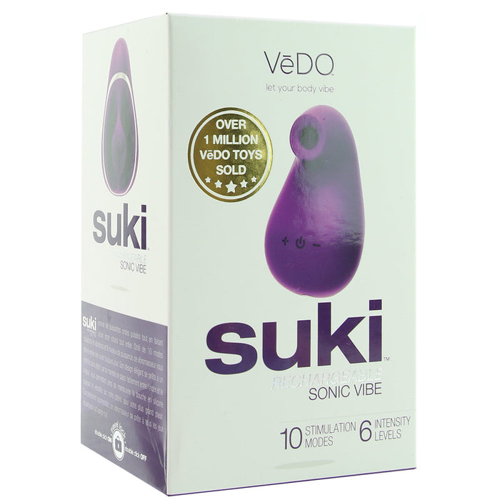 Vedo Suki Sonic Suction Rechargeable Vibrator Deep Purple Vedo Suki Sonic Suction Rechargeable Vibrator Deep Purple